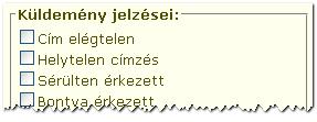 7. Jelölő négyzet 8. Dátum mező Kétállású kapcsoló, ha pipa van benne, akkor az IGEN-t jelent, ha nincs pipa, akkor NEM-et.