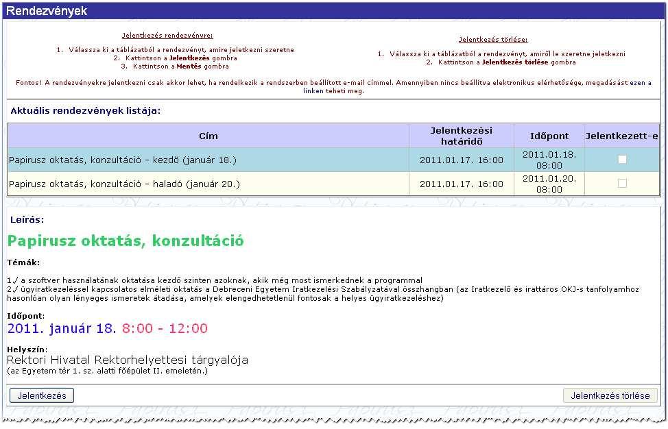 Értesítések A kezdőlapon az értesítéseknél külön jelzi a program a személyes, illetve szervezeti átvételre várakozó tételek számát, valamint az átadásra váró tételeket.