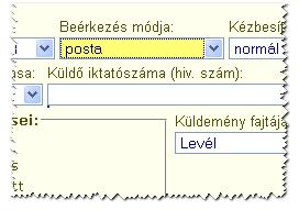 Tetszőleges, mezőnként meghatározott számú karakteres értékeket rögzíthetünk (enter nélkül). Vannak olyan mezők, ahol a karakterek csak numerikus értékeket vehetnek fel.