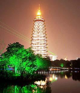 Faépítés története Kína, Tianning pagoda - a