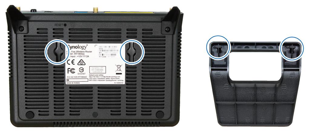 A Synology Router elhelyezése Az optimális teljesítmény elérése érdekében javasoljuk, hogy az alábbiakat követve helyezze el Synology Router eszközét: Stabil felületre (pl.