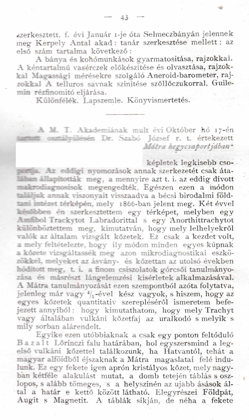 43 szerkesztett, f.