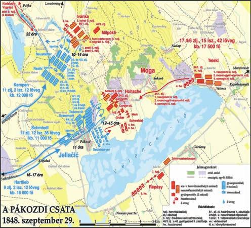 A pákozdi csata, 1848. szeptember 29. 361 mozgását, viszont várható volt, hogy a horvát hadsereg itt indít nagyobb gyalogsági támadást.