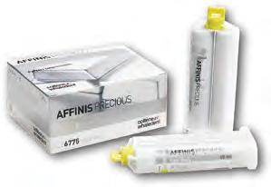 995 AFFINIS precious (colténe/whaledent) Az Affinis precious rendelkezik a jól bevált Affinis kiváló tulajdonságaival: légbuborékmentes, pontos részletvisszaadású lenyomatot biztosít.
