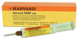 995 Harvard Implant Semi-permanent (HARVARD) Duálkötésű, eugenolmentes ragasztó kompozit, koronák és hidak ideiglenes rögzítésére implantátumokon.