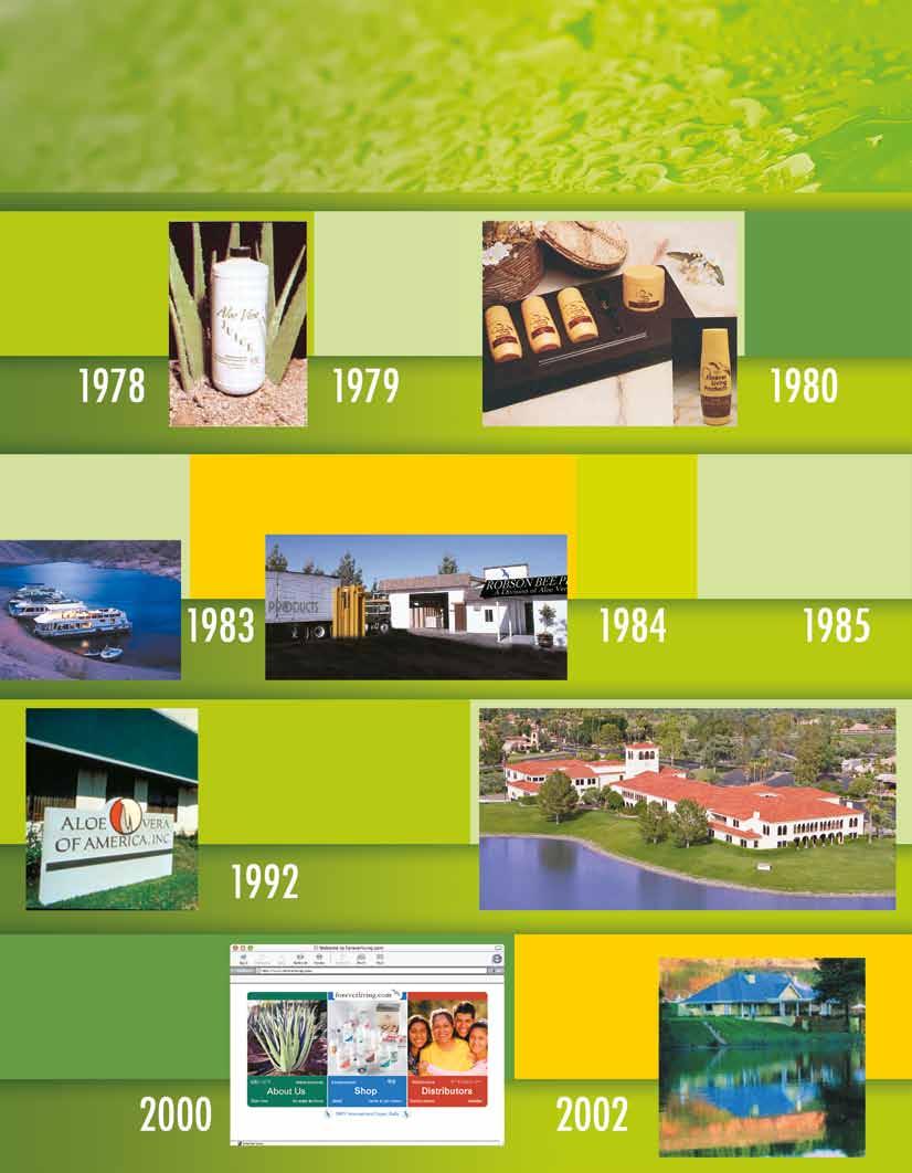 35 godina Forev Svečano otvorenje u Phoenixu, Arizona FLP predstavlja proizvode Aloe Vera Juice, Gelly & Lotion u zapadnim državama SAD-a Više od milijun dolara FLP se dalje razvija u SAD-u