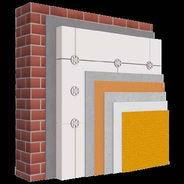 Homlokzati polisztirol lemez - EPS Munkafázis: Rendszer elem: Anyagszükséglet: Száradás: Tulajdonságok: Szigetelő lap ragasztása Üvegszövet háló beágyazására és padló kiegyenlítésére BK-StirolFix