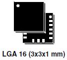 MEMS gyorsulásérzékelő STM LIS331 háromtengelyű digitális kimenetű