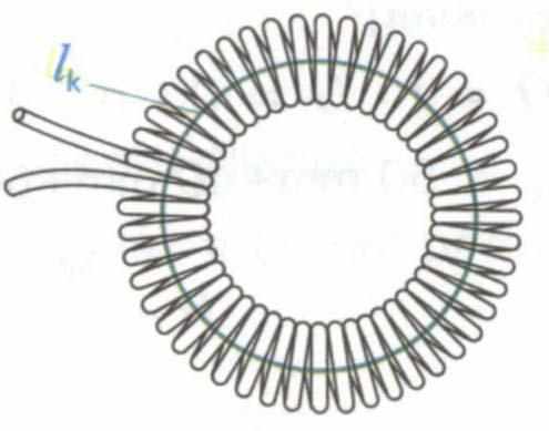 .6.3. Szolenod (hosszú egyenes tekercs) belsejében a mágneses ndukcó: Az l hosszúságú tekercs belsejében a mágneses tér homogénnek teknthető, a tekercsen kívül pedg az ndukcó elhanyagolhatóan gyenge.
