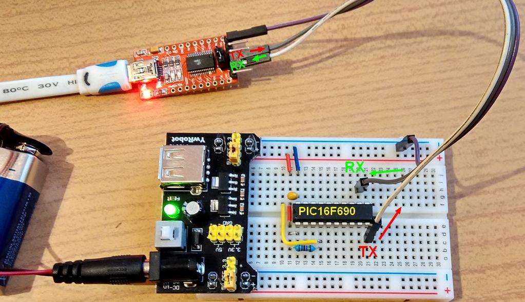 p16f690-uart-cx8 projekt futási