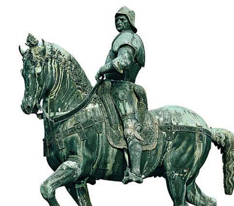 Kolozsvári Márton és György: Szent György és a sárkány (1373), bronz, Prága, gótikus szobor A reneszánsz művészek az ókori alkotásokat (diadalívek, szarkofágok, körplasztikák) tekintették példaképnek.