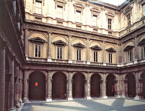 Antonio da Sangallo (szángálló; 1484 1546): Palazzo Farnese (pálácco fárnéze; 1534 1546), Róma A palotát Alessandro Farnese (III. Pál pápa) számára építették.