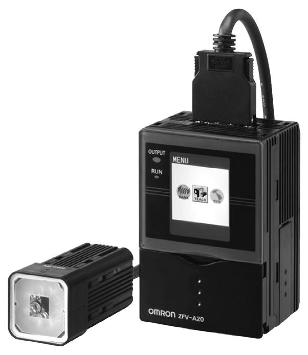 OMRON SISTEME DE INSPECÞIE VIZUALÃ ZFV ZFV Sistem de identificare a modelului (cu camerã CCD de vitezã mare) Iluminare integratã în camerã