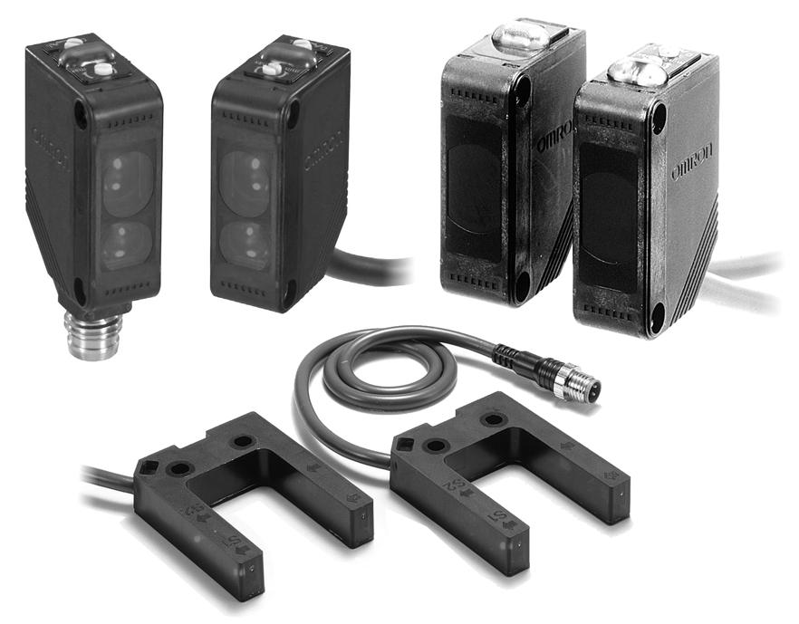 OMRON SENZORI FOTOELECTRICI E3Z E3Z Senzori fotoelectrici miniaturã, economici, performanþi ºi uºor de folosit Indicator de stare foarte vizibil Carcasã rezistentã la apã ºi vibraþii Tensiune de
