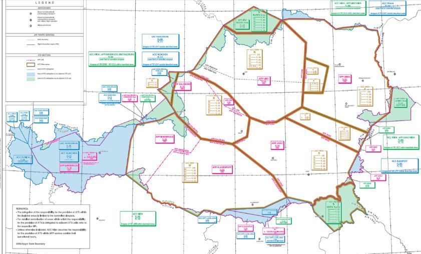szolgáltatói környezetet [3]. A szolgáltatás tekintetében delegált légterek és a felelős szolgálatok adatai a 2.