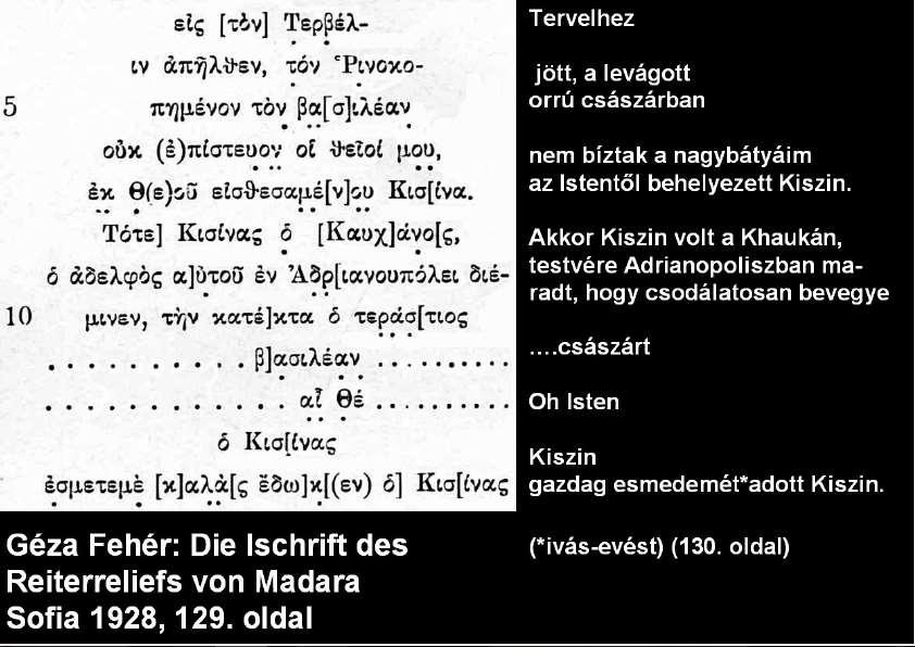 A ló bal első lába körül található föliratot