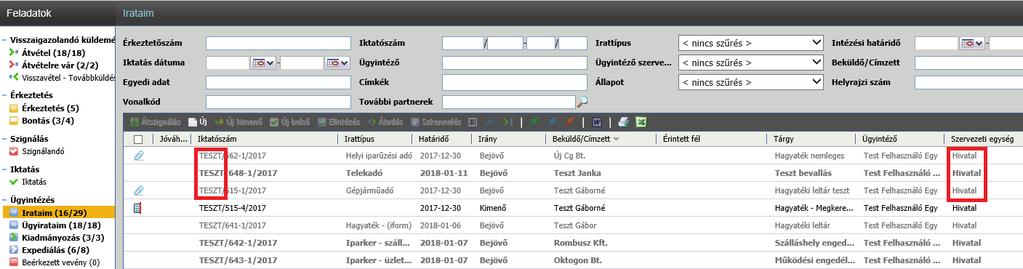 1.2 Új bevallás feldolgozása az Adó Szakrendszerben