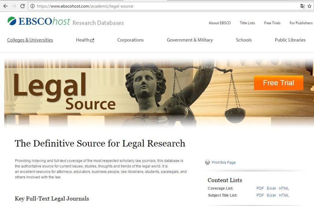EBSCO Legal Source Elérés: http://search.ebscohost.