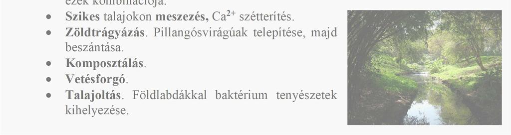Kémiai kezelés: talajmosás, oldószeres kivonás, adszorpció szénen, ioncsere, vagy ezek kombinációja.