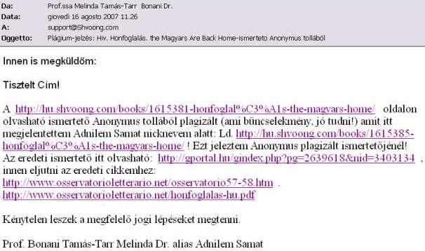 OSSERVATORIO LETTERARIO *** Ferrara e l'altrove *** Magyar nyelvű online melléklet - Supplemento online in lingua ungherese http://www.osservatorioletterario.net - http://xoomer.virgilio.