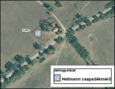 10. ábra: A bugaci mérőhely elhelyezkedése. Klíma A bugaci mintaterület szintén erdősztyepp klímába tartozik.