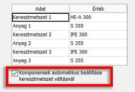 2.3 Adat 2.3.1 Alapadatok Az Adat panel jobb felső részén a csomóponthoz csatlakozó rudak adatait lehet megadni: - keresztmetszetek; - anyagok; - geometria (néhány változatnál); - kihajlási adatok