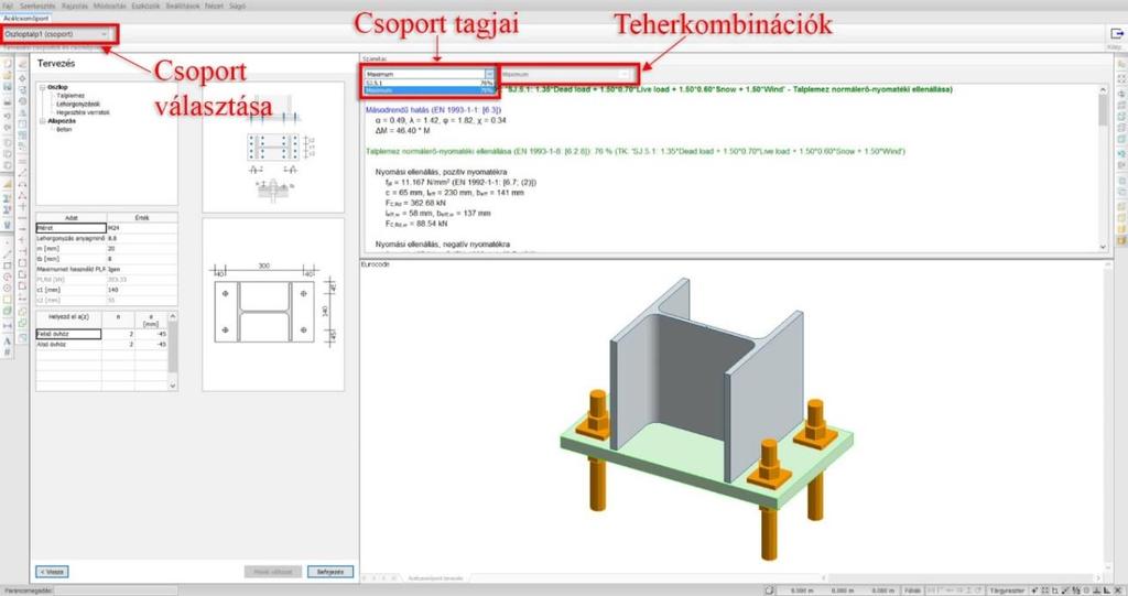 Amennyiben van tervezési csoport, akkor a csomópontok csoportját is meglehet tervezni