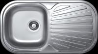 Rozsdamentes kerek mosogató (0,6mm) 730x480mm 1
