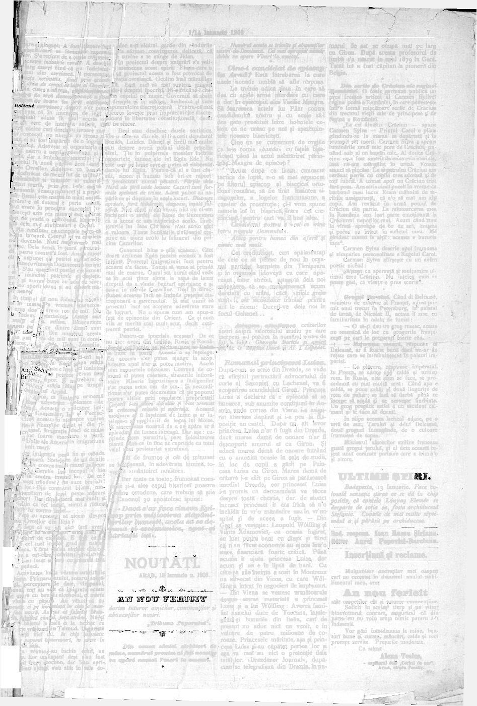 I 1 1/14 Ianuarie 1903 7 ЩП şi gingaşă. A fost iţătoare fată è lor a 'V alcătui garde din rondurile Teşell cari se făceau-ib raportul P' a afirmat convingerea delicată, că 'or. S'a reţinut de a cor>!