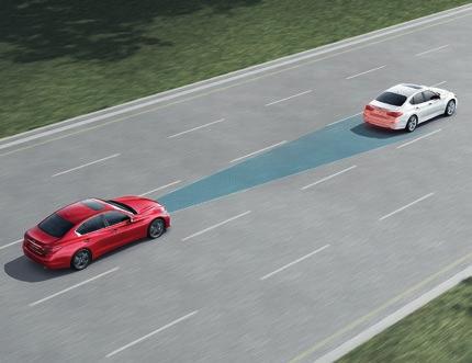 visszapillantó Fűtött szélvédőmosó Sebességtartó automatika Szabályozható sebességhatároló 18 colos, 5 duplaküllős, csiszolt könnyűfém keréktárcsák, hópehely kialakítással, 235/50R18 abroncsokkal