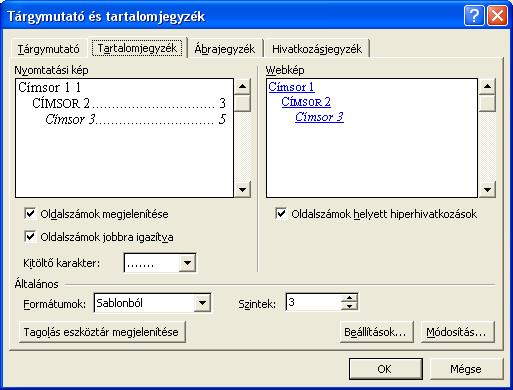 : www.pszfsalgo.hu, : radigyorgy@gmail.com, : 30/644-5111 Word XP d) Szerkezet átrendezése Egy címsorhoz tartozó alcímeket és törzsszövegeket tömöríthetünk (elrejthetünk).