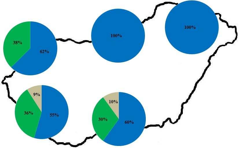 A soproni régióban VIDÓCZI 2005-ben publikált eredményei adnak átfogó képet a különböző megtalált VC csoportokról.