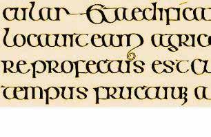 Félunciális A félunciális (semiuncialis) írás a IV. század folyamán alakult ki, az unciális és az újabb római folyóírás elemeinek az egyesítéséből.