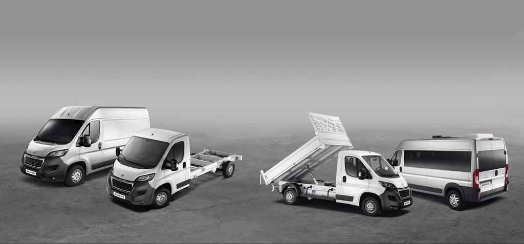 IGÉNY SZERINT A Boxer számos változatban kapható: zárt furgon, valamint plató-kabin és plató-duplakabin változatok áruszállításhoz, alváz-kabin, alváz-duplakabin és padlólemezes alváz-kabin