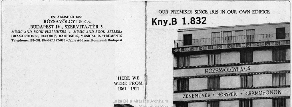 HUTIRA ALBIN RÓZSAVÖLGYI ÉS A MAGYAR ZENEKULTÚRA (10/3.) A Budapest V.