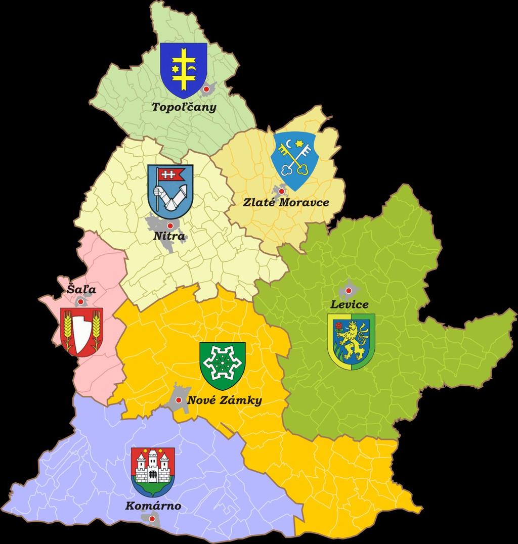 Informácie o Nitrianskom kraji Rozloha: 6 343,80 km 2 Počet obyvateľov: 680 779
