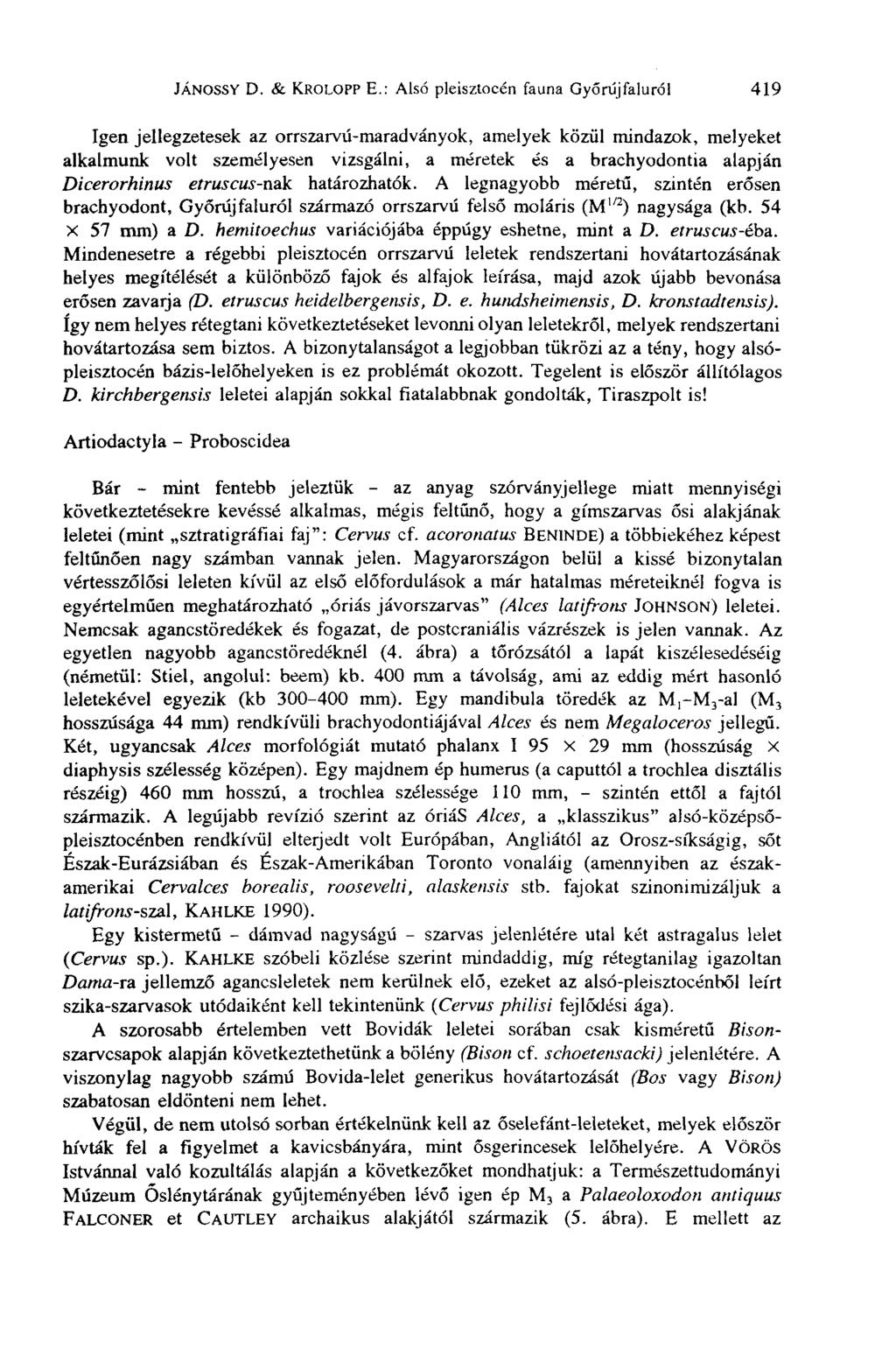 JÁNOSSY D. & KROLOPP E.