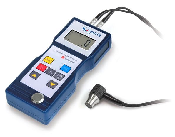 Ultrasonic thickness gauge TB-US Compact worktool for daily use External sensor for difficult-to-access measurements Base plate for adjustment incorporated Auto-Power-Off Selectable measuring units:,
