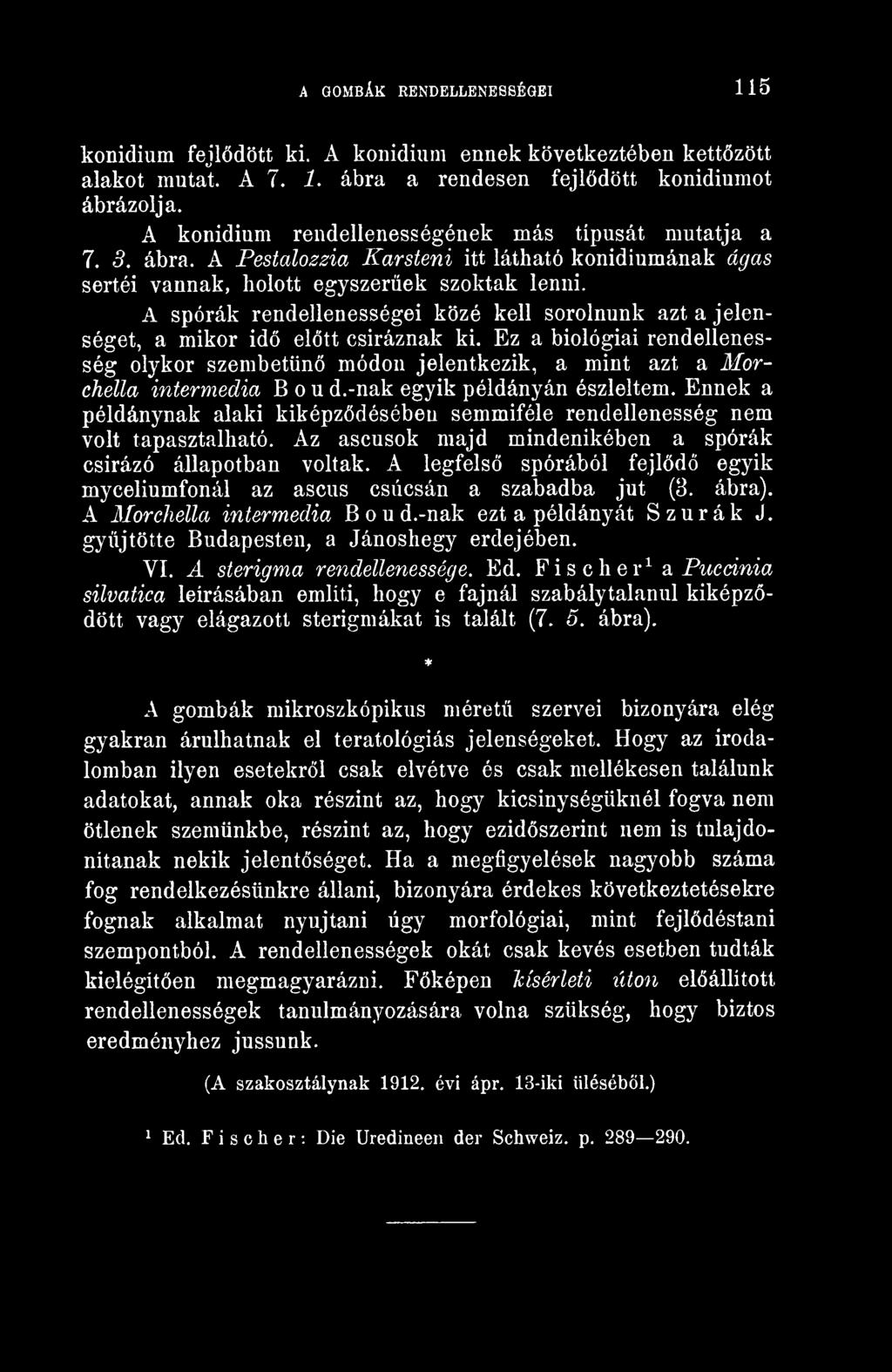 A spórák rendellenességei közé kell sorolnunk azt a jelenséget, a mikor id eltt csíráznak ki.