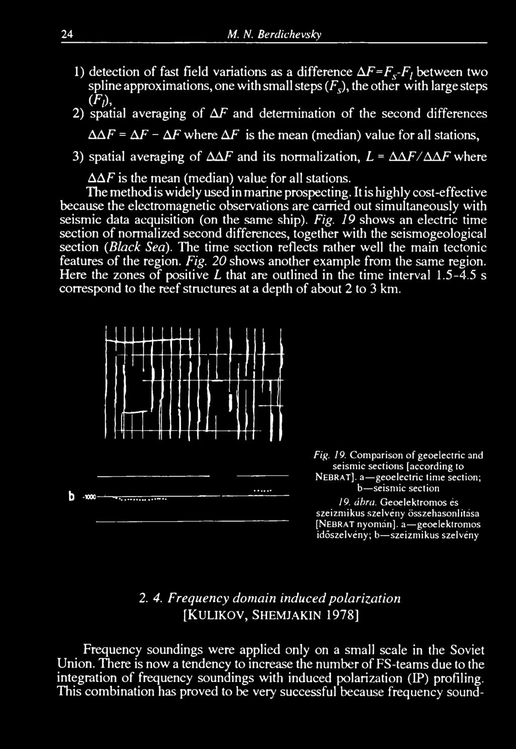 AAF/AAF where AAF is the mean (median) value for all stations. The method is widely used in marine prospecting.