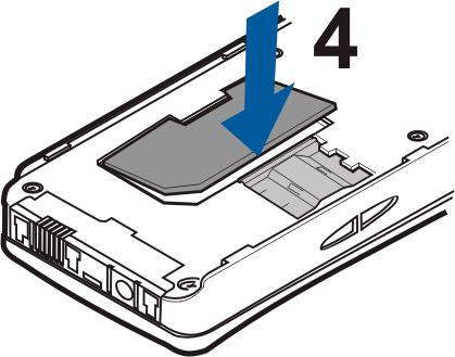 3. Helyezzük be a SIM kártyát a telefonba (4).