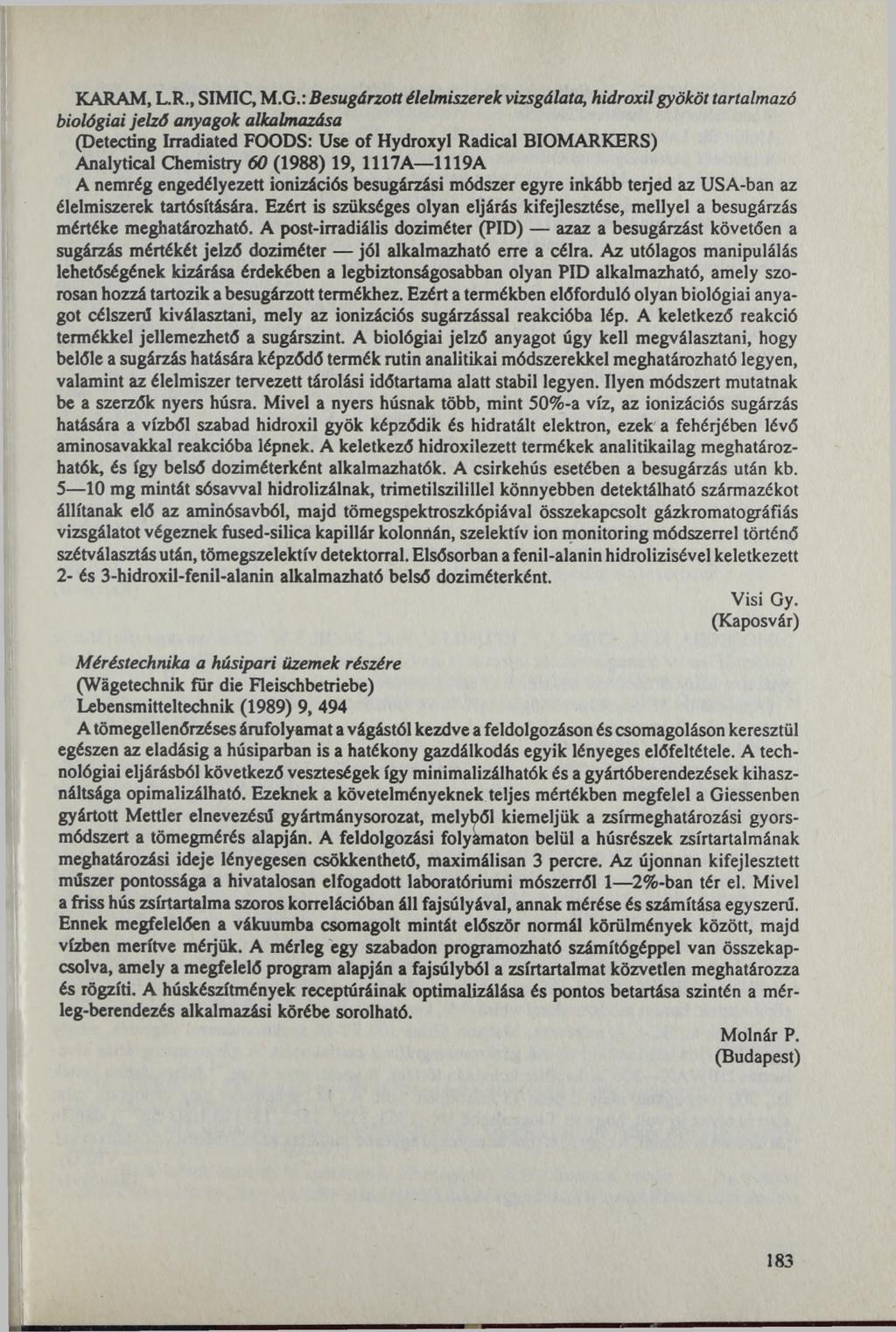 KARAM, L.R., SIMIC, M.G.