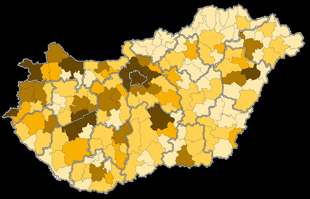 10. diagram: Átlagár megyénként és a megyeszékhelyeken (Ft/m 2 ) 450 000 400 000 megye 2016 megye 2017 megyeszékhely 2017 350 000 300 000 250 000 200 000 150 000 100 000 50 000 0 Budapest Gy-M-S Pest