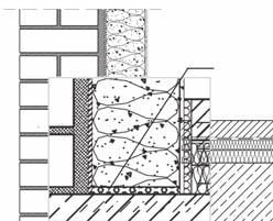 Homlokzati falak belső oldali hőszigetelésének részletei Toldalék darabok Rugalmas csatlakozás padló