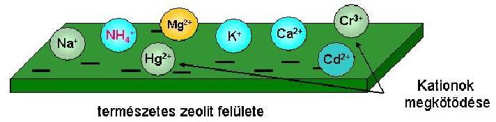 Az üreges rácsukban lévő, lazán adszorpciósan kötött zeolitos víz már enyhe hevítéssel eltávolítható anélkül, hogy a rács összeomlana.