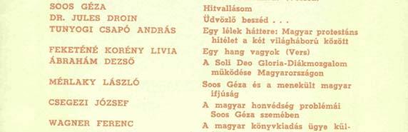 Soos Géza, a nyugati magyar