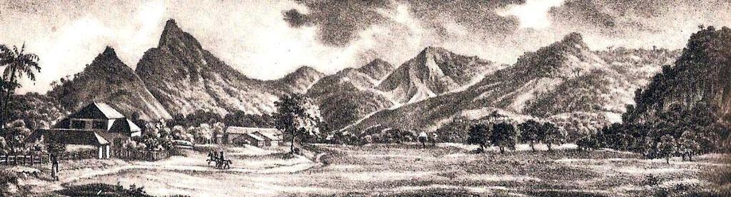 PILLERNÉ TIRCKA, Éva : Magyarok a brazil történelemben 1 A Laranjeiras és a Corcovado csúcs múltbeli tájképe Történelmi krónikánkban most visszaugrunk 1817-be, Habsburg Leopoldina főhercegnő a Rio de