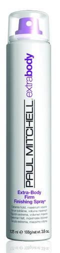 TÖMEGNÖVELŐ ERŐS TARTÁSÚ HAJLAKK EXTRA-BODY FIRM FINISHING SPRAY Erős tartás, maximális tömeg Termék Jellemzők: Gyorsan száradó, a levegő páratartalmának ellenálló formula.