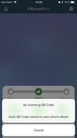 [QR-kód leolvasása] -> Olvassa be a
