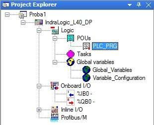 5. Bemenet-másoló PLC program létrehozása LD programnyelven A PLC programozása az IndraLogic szoftverrel lehetséges.
